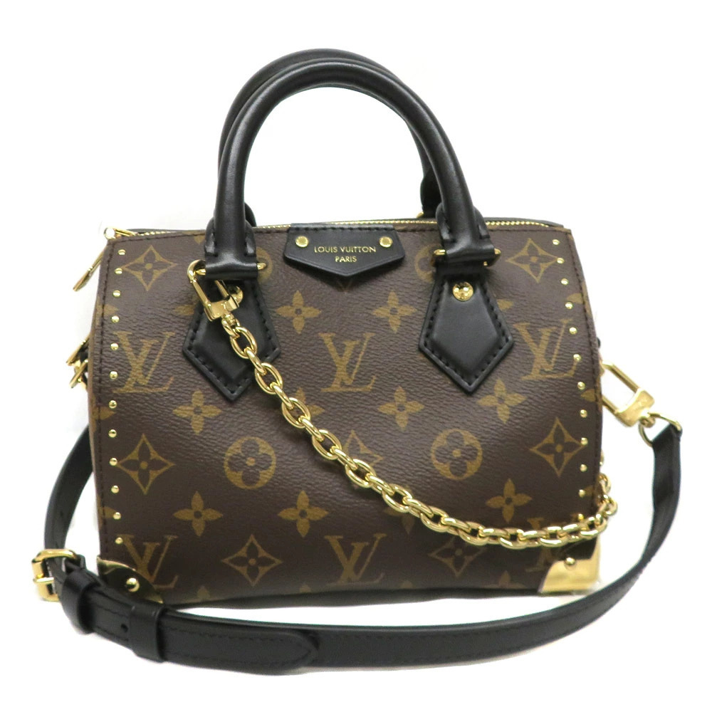 Louis Vuitton Speedy Trunk Monogram Canvas Leather Brown